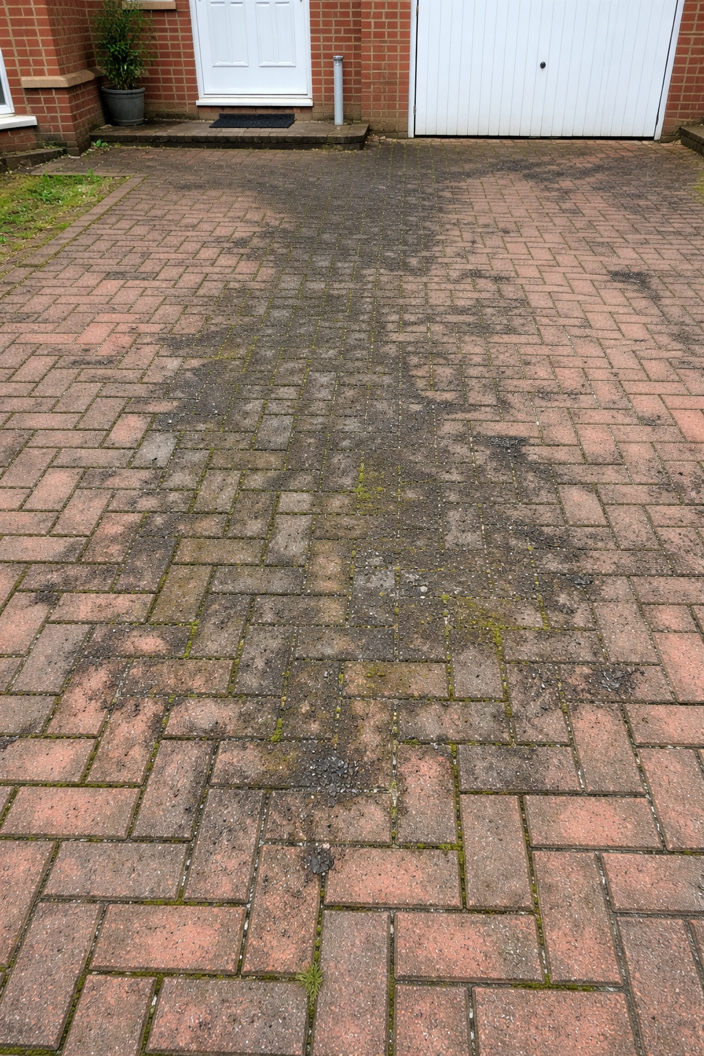 Before - Dirty driveway