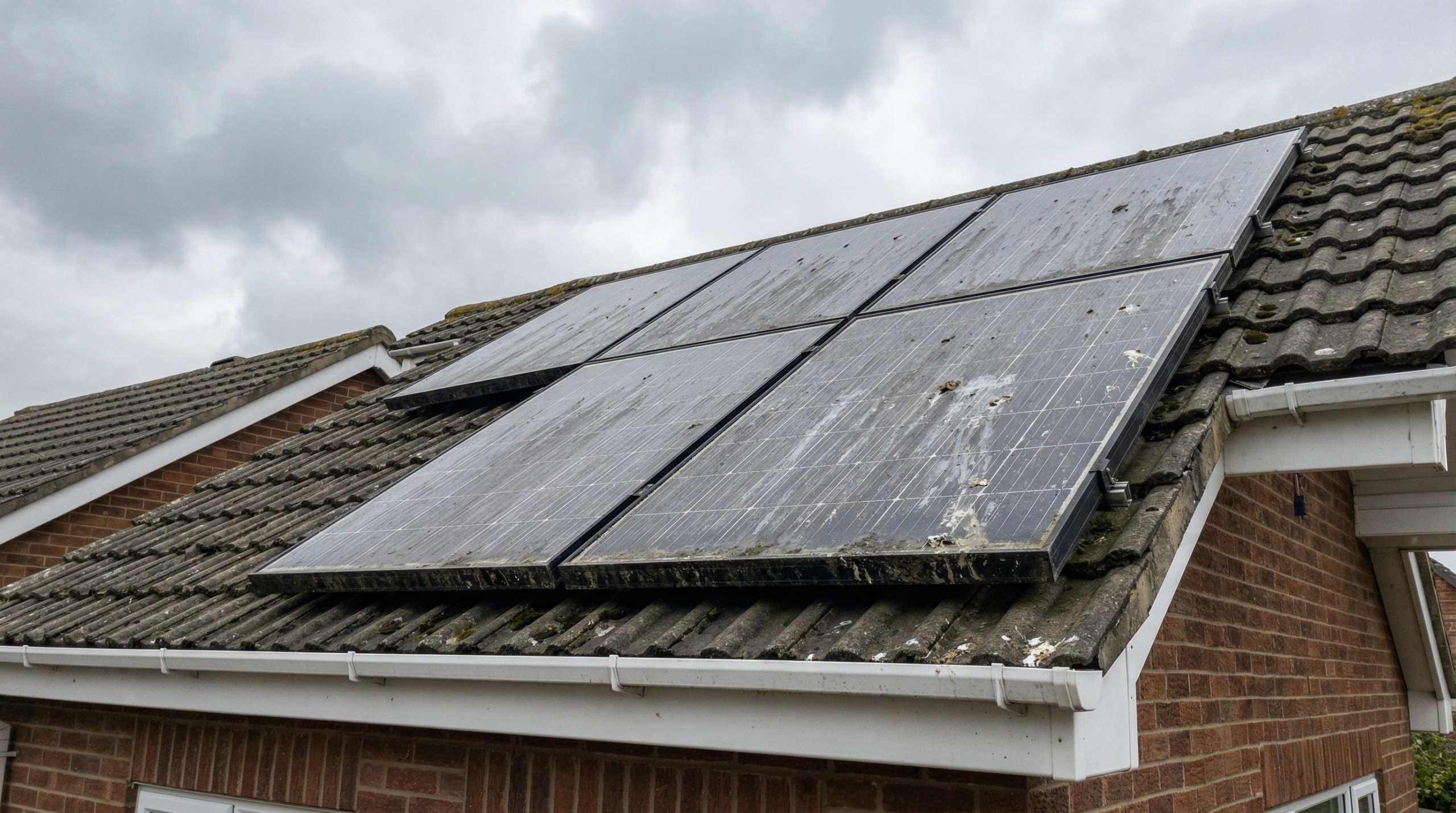 Before - Dirty solar panels